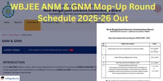 WBJEE ANM & GNM Mop-Up Round Schedule 2025-26 Out at wbjeeb.nic.in; Check Here